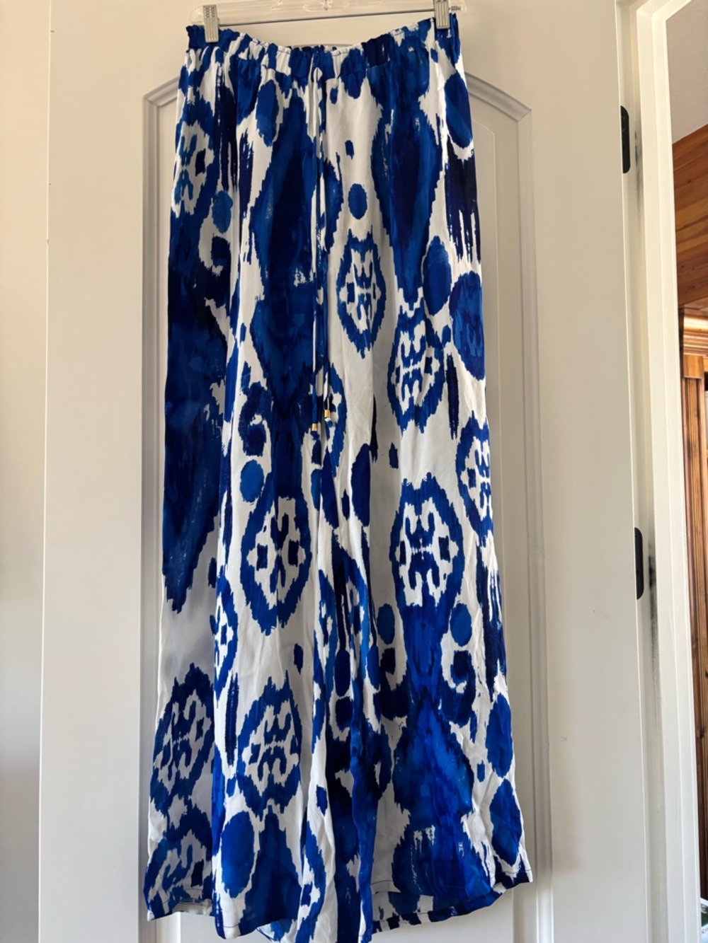 Karina Grimaldi Ikat Resort Flowy Pants, size L